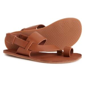 Vivobarefoot Womens 37 Size 6.5-7 Sandals Opanka Casual Slip On Leather Brown